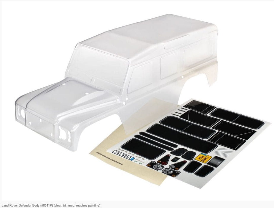 TRA8011P Traxxas Body, Land Rover Defender, complete (Clear)
