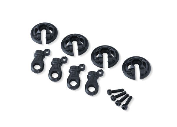 TRA8459-SLGRY Traxxas Lower Spring Retainers - Slate Gray (4) / 2.5x10 CS (4)