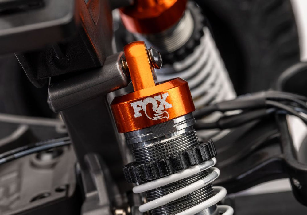 TRA8465 Traxxas Fox Orange Aluminum GTR Shock Caps (4)