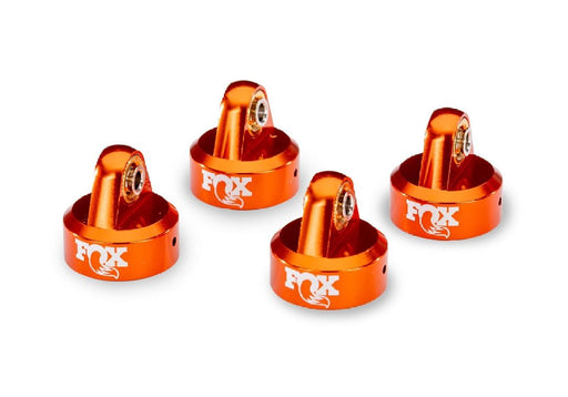 TRA8465 Traxxas Fox Orange Aluminum GTR Shock Caps (4)