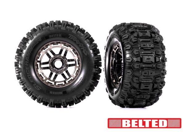 TRA8979A Traxxas Premount 2.8" Black Chrome & Sledgehammer® Belted