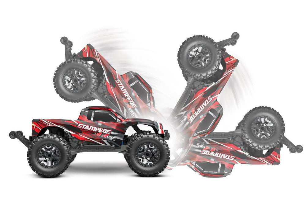 TRA90376-4RED Traxxas Stampede VXL Brushless 1/10 4X4 Monster Truck -