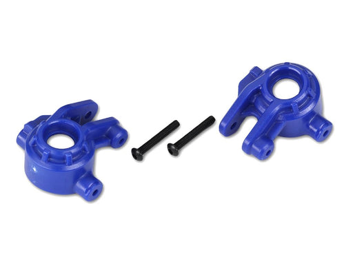 TRA9037X Traxxas Steering blocks, extreme heavy duty, blue