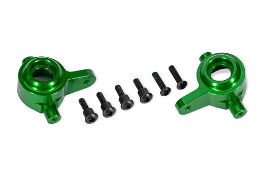 TRA9064-GRN Traxxas Steering blocks, 6061-T6 aluminum (green), left & right