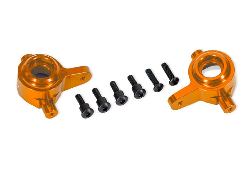TRA9064-ORNG Traxxas Steering blocks, 6061-T6 alum (orange), left & right
