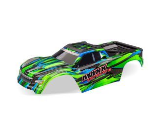 TRA9067-GRN Body, Maxx® Ultimate, green (painted, decals applied) (fits Maxx® with extended chassis (352mm wheelbase)