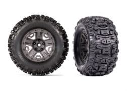 TRA9072-GRAY Traxxas T&W Charcoal Gray 2.8" Wheels/Sledgehammer Tires (2)