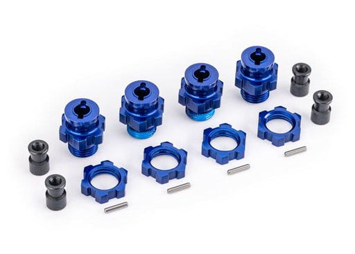 TRA9086 Traxxas Wheel hubs, splined, 17mm, short (blue)(for #9080)