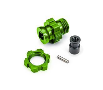 TRA9087-GRN Traxxas Wheel hub, splined, 17mm, short (green-anodized) (1)