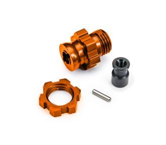 TRA9087-ORNG Traxxas Wheel hub, splined, 17mm, short (orange-anodized) (1)