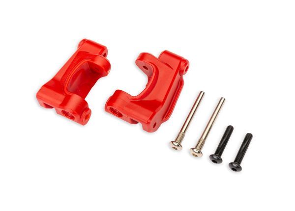 TRA9136X-RED Traxxas Extreme Heavy-Duty Caster Blocks (L&R) - Red