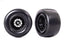 TRA9477 Traxxas Tires & Wheels (Weld Glossy Black) M/T Drag Slicks (2)