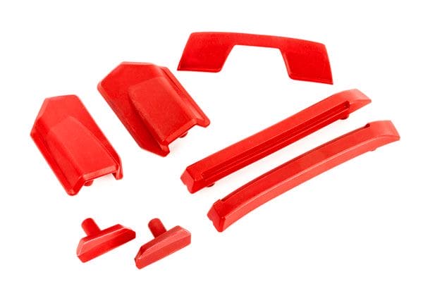 TRA9510R Traxxas Body reinforcement set, red/ skid pads (roof) (fits #951