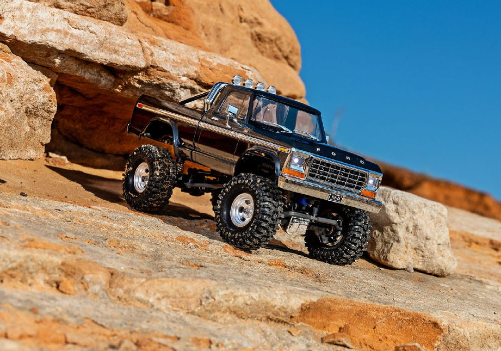 TRA97044-1BLACK Traxxas 1/18 TRX-4M High Trail 79 F150 Truck - Black (Sold Separately extra battery please ORDER #TRA2821)