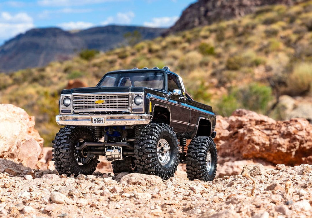 TRA97064-1BLACK Traxxas 1/18 TRX-4M Chevrolet K10 High Trail Truck - Black  (Sold Separately extra battery please ORDER #TRA2821)
