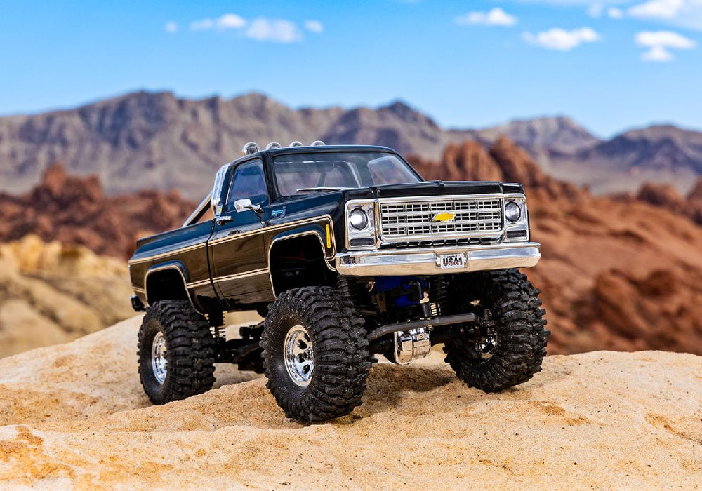 TRA97064-1BLACK Traxxas 1/18 TRX-4M Chevrolet K10 High Trail Truck - Black  (Sold Separately extra battery please ORDER #TRA2821)