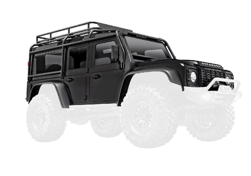 TRA9712-BLACK Traxxas Body, Land Rover® Defender®, complete - black