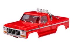 TRA9812-RED Traxxas Body, Ford F-150 Truck (1979), complete, red