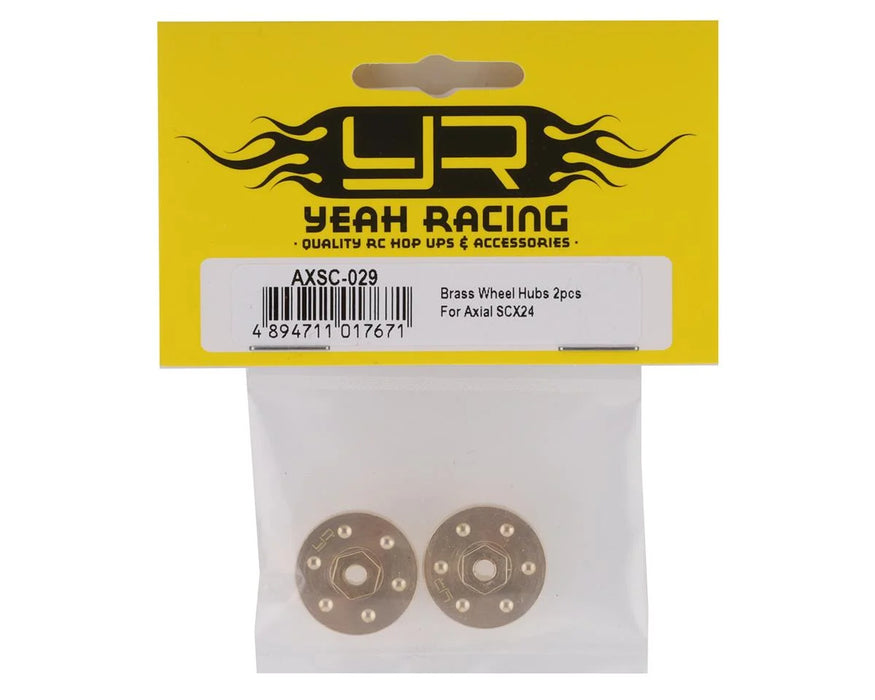 YEA-AXSC-029 Yeah Racing SCX24 Brass Wheel Hex Hub (2) (6.75g)