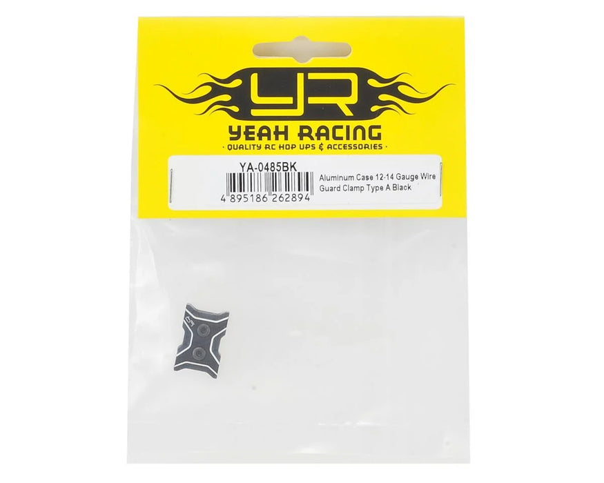 YEA-YA-0485BK Yeah Racing Aluminum 12-14 Gauge Wire Clamp (Black) (Type A)