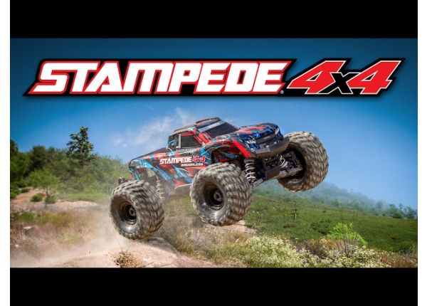 TRA67454-4BLACK Traxxas 1/10 Stampede HD VX3 4WD RTR BLACK *YOU will need this to run this truck # tra2970-3S