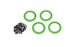 TRA8169G Traxxas Beadlock rings, Green (1.9') (aluminum) (4)/ 2x10 CS (48)
