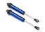 TRA8451X Traxxas Shocks, GTR, 134mm, aluminum (blue-anodized) (complete) (front, no threads) (2)