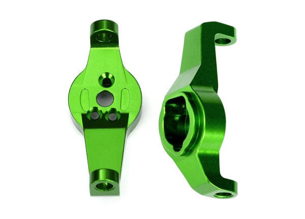 TRA8232G Traxxas Caster blocks, 6061-T6 aluminum (green-anodized), left and right