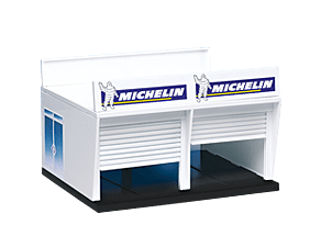 Carrera 21104 Pit Stop Lane, 1 Double Garage w/Railing - Digital 124/132