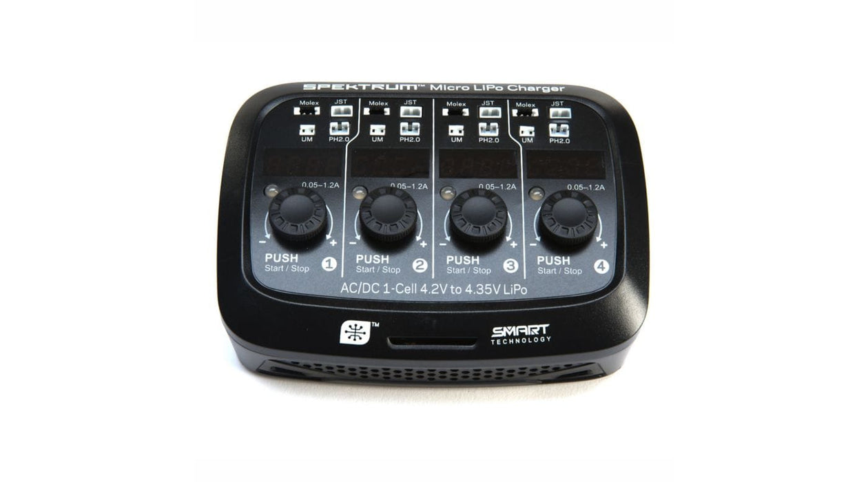 SPMXC1040 S44 Micro 4-port AC/DC 1S LiPo Smart Charger