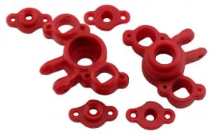 RPM73169 Axle Carriers, Red: 1/16 EVR/SLH