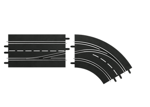 CARRERA 30364 Lane Changing Curve - Right, inside to outside