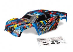 TRA7711T  Body, X-Maxx©, Rock n' Roll (painted, decals applied) (assembled with tailgate protector)
