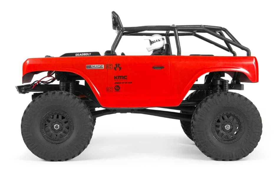 AXI90081T1 RED 1/24 SCX24 Deadbolt 4WD Rock Crawler Brushed RTR, Red