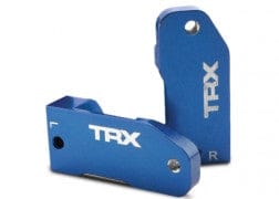 TRA3632A Caster blocks, 30-degree, blue-anodized 6061-T6 aluminum