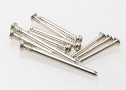 TRA3640 Suspension screw pin set, steel (hex drive)