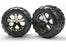 TRA3668A Tires & wheels, assembled, glued (2.8") (All-Star black chrome wheels, Talon tires, foam inserts) (electric rear) (2)