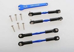 TRA3741A Turnbuckles, aluminum (blue-anodized), camber links, front, 39mm (2)