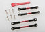 TRA3741X Turnbuckles, aluminum (red-anodized), camber links, front, 39mm (2), rear, 49mm (2)