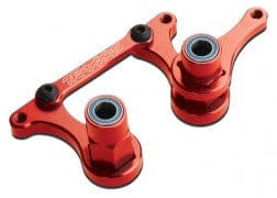 TRA3743X Steering bellcranks, drag link (red-anodized T6 aluminum)/