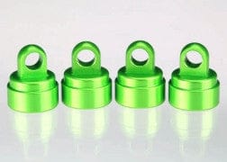 TRA3767G Shock caps, aluminum (green-anodized) (4) (fits all Ultra Shocks)