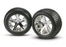TRA3770 Tires & wheels, assembled, glued (2.8") (All-Star chrome wheels, Alias tires, foam inserts) (electric rear) (2)