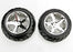 TRA3773 Tires & wheels, assembled, glued (All Star chrome wheels, Anaconda tires, foam inserts) (electric rear) (1 left, 1 right)