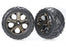 TRA3776A Tires & wheels, assembled, glued (All-Star black chrome wheels, Anaconda tires, foam inserts) (nitro rear/ electric front) (1 left, 1 right)