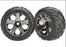 TRA3777A Tires & wheels, assembled, glued  (nitro front) (1 left, 1 right)