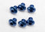 TRA3940 Screws, 4x4mm button-head machine, aluminum (blue) (hex drive) (6)