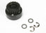 TRA4124  Clutch bell, (24-tooth)/ 5x8x0.5mm fiber washer (2)/ 5mm E-clip (requires #4611-ball bearings, 5x11x4mm (2))