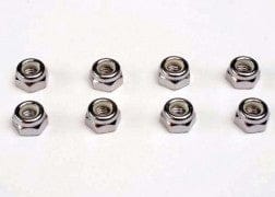TRA4147 Nuts, 5mm nylon locking (8)