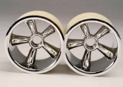 TRA4174 TRX Pro-Star chrome wheels (2) (front) (for 2.2" tires)