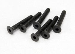 TRA4857 Screws, 3x20mm countersunk machine (hex drive) (6)